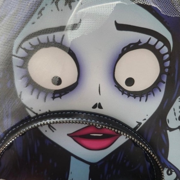 Loungefly Tim Burton Corpse Bride Emily Wedding Day Bouquet Mini Backpack - Picture 8 of 9